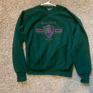 Thrifted Ball State Crewneck/ Unisex Size L